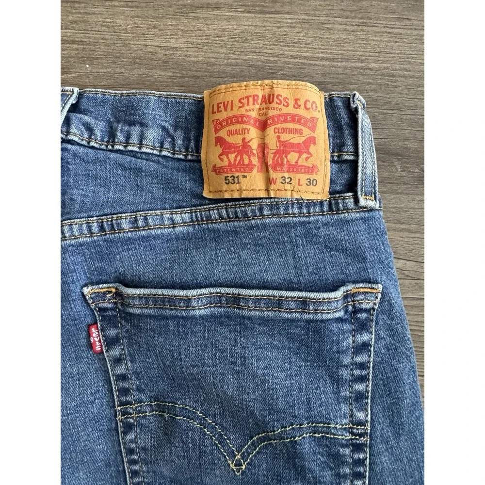 Levi's 531 Athletic Slim Taper Men's Jeans W32 L30 Blue Medium Wash Denim Pants
